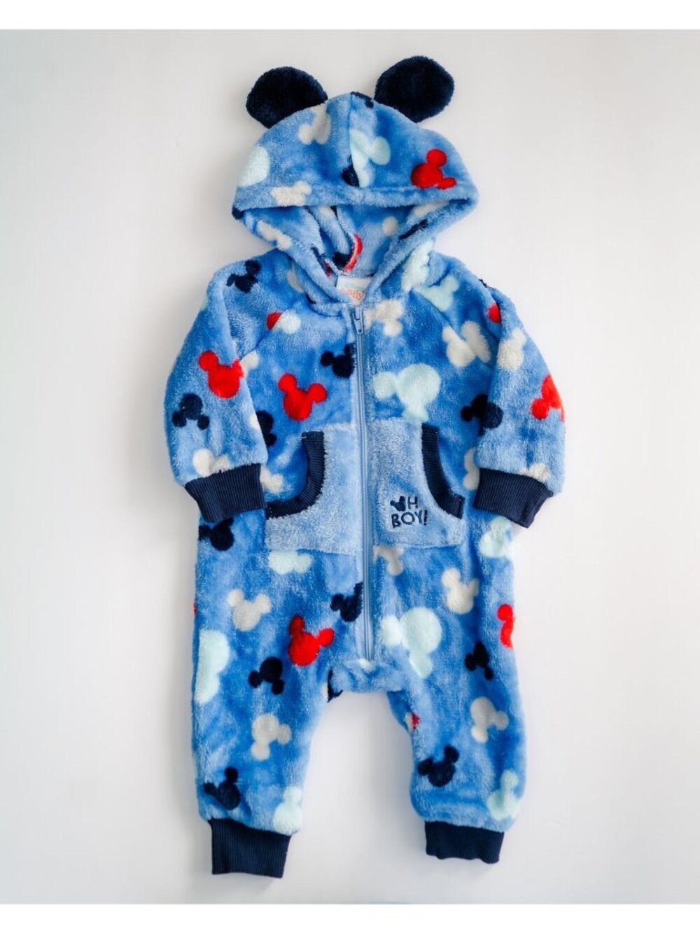 Disney Baby Mickey Mouse Plush Fleece Coverall 3-6M